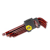 Набор ключей имбусовых HEX КВТ КШ-9S PROFESSIONAL, 9 шт. 82177  картинка